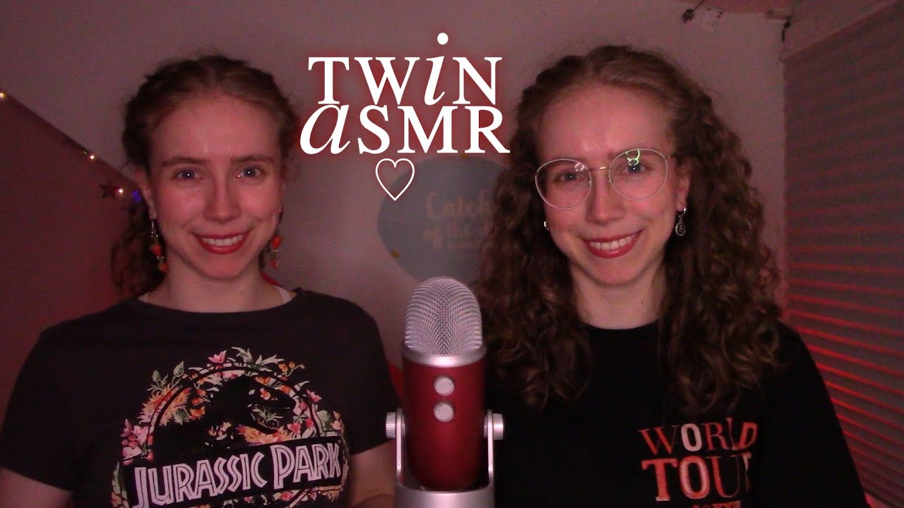 [ASMR] Twins give you LOTS of Tingles ❤️🐈‍⬛ DOUBLE the Relaxation (tapping, mouth sounds, ...)