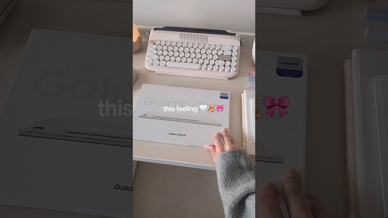 ASMR Unboxing 📦💗 Samsung Galaxy Tab S9 | Samsung Tablet Aesthetic Setup, Customization & Accessories
