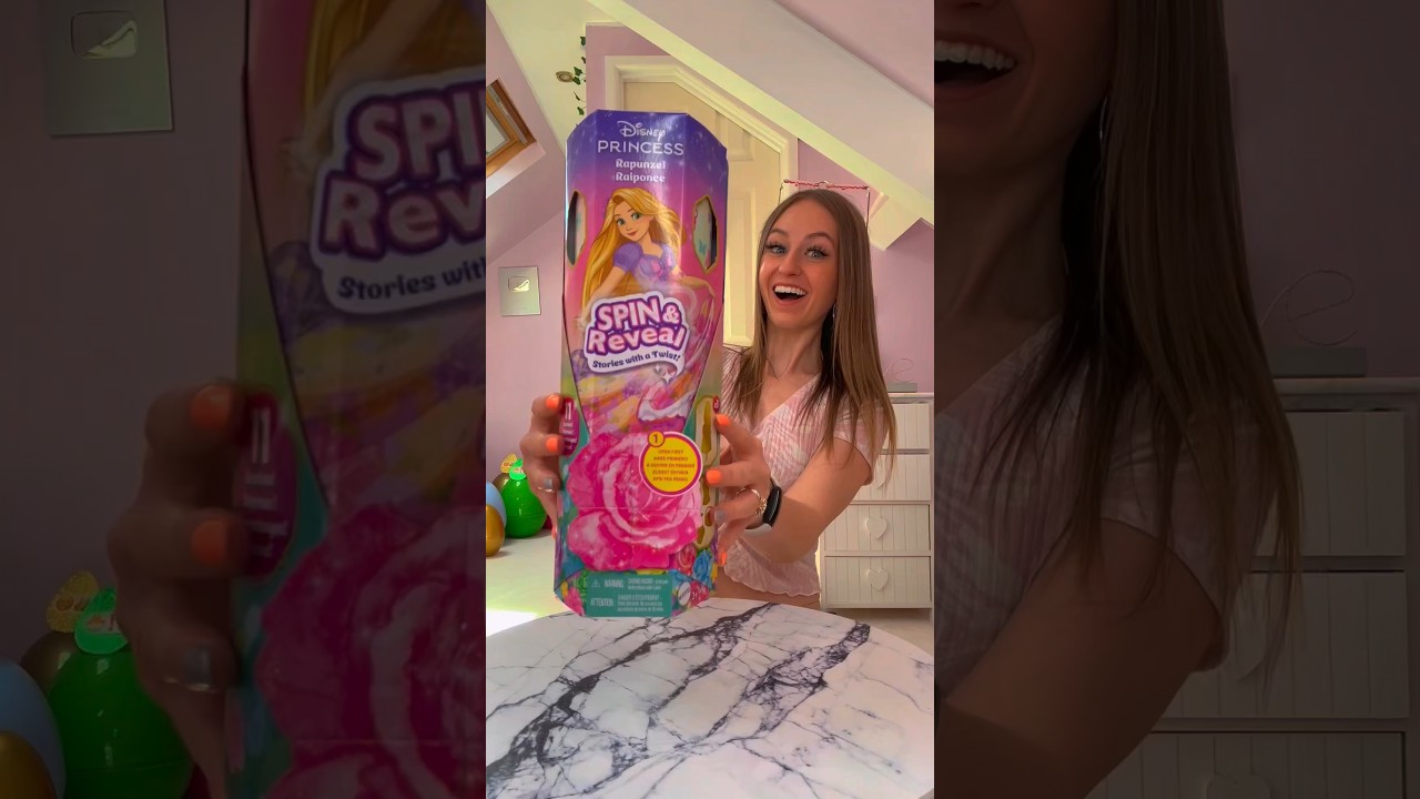 [ASMR] UNBOXING A *NEW* SPIN AND REVEAL MYSTERY DISNEY PRINCESS DOLL!!😍🍃🎀🌀✨(10+ SURPRISES!🫢) #Shorts