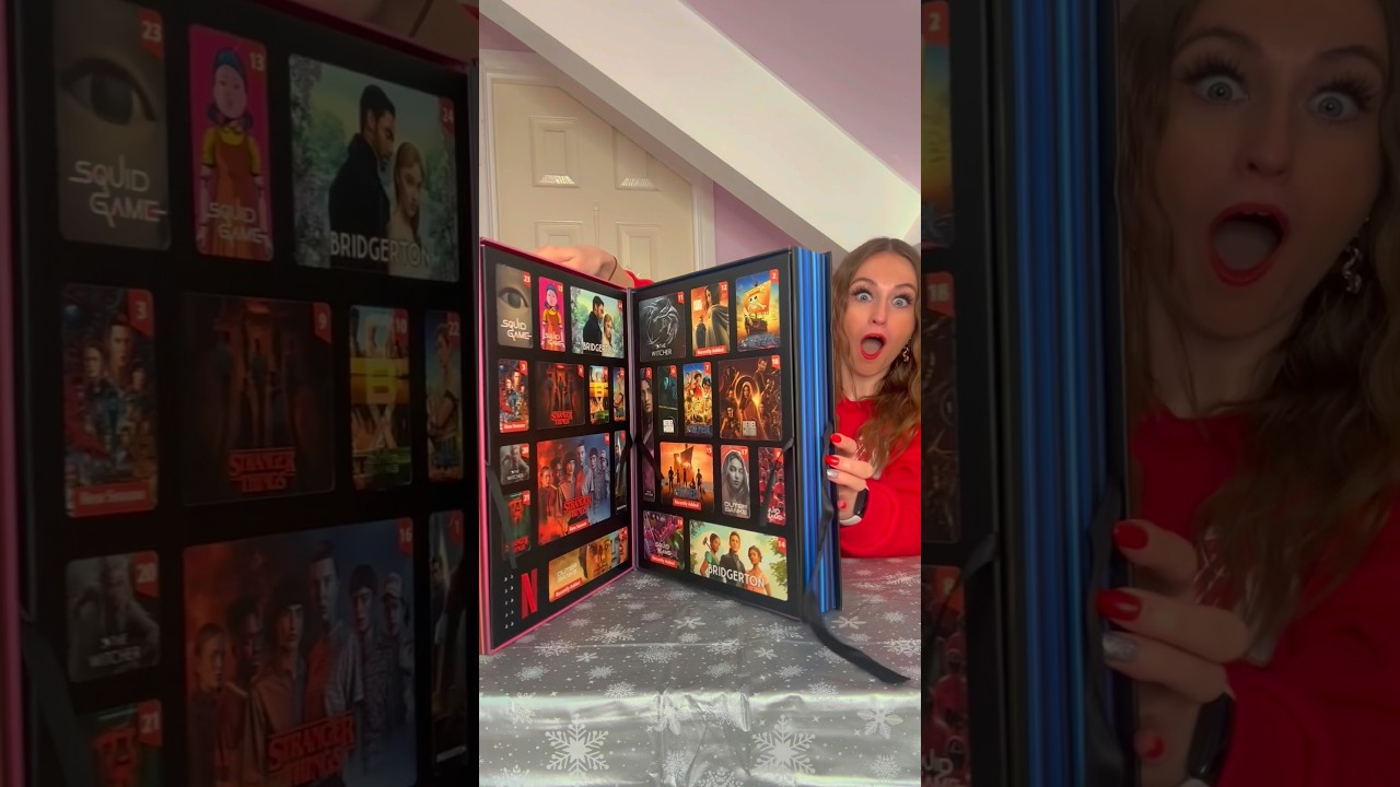 [ASMR] UNBOXING THE *WORLDS BIGGEST* NETFLIX ADVENT CALENDAR 2024!!😱🎬🎁⁉️ (WATCH NOW!!🫢) #Shorts