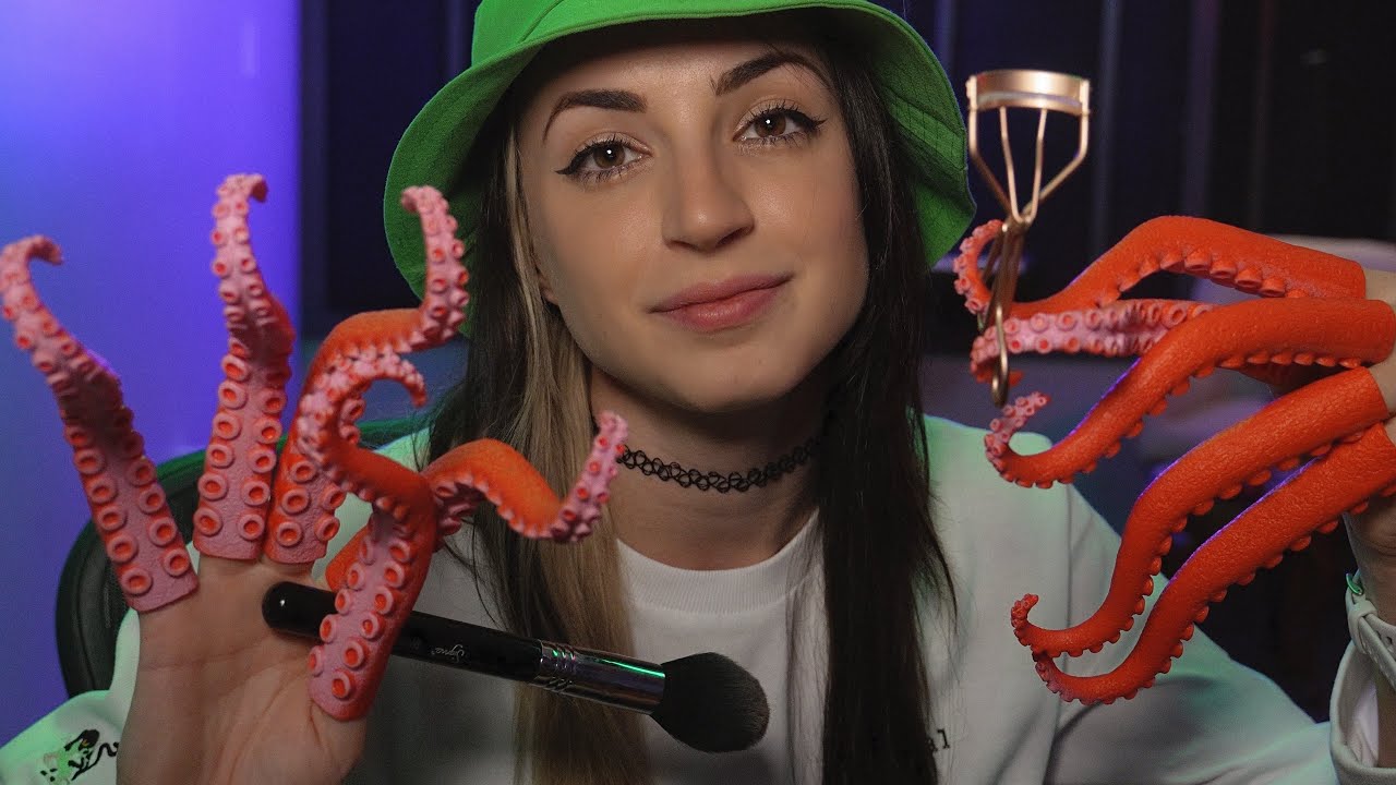 ASMR You Let Tentacle Finger Girl Do Your Makeup 🧡