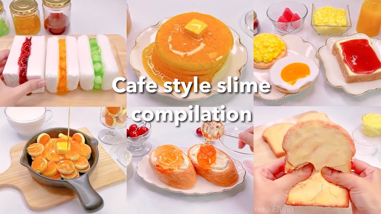 【ASMR】🥞カフェ風スライムまとめ☕️【音フェチ】Cafe style slime compilation