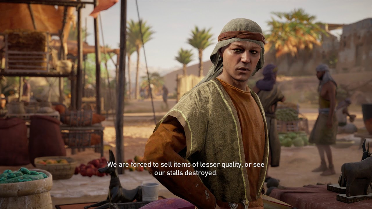Assassin's Creed: Origins - Ulterior Motive: Meet Merchants in Market, Farm Ambush, False Icons