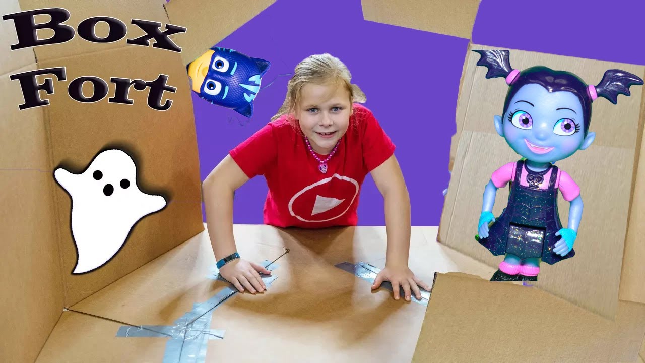Assistant Explores the PJ Masks and Vampirina Ultimate Box Fort