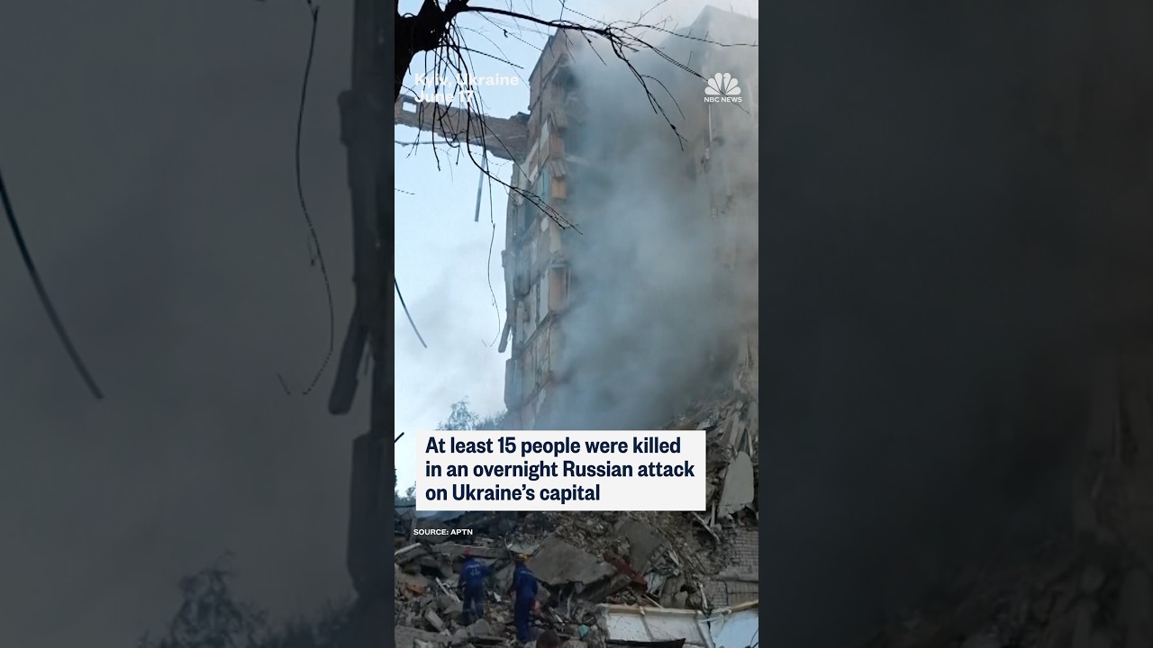 At least 15 people were killed in an overnight Russian attack on Ukraine's capital