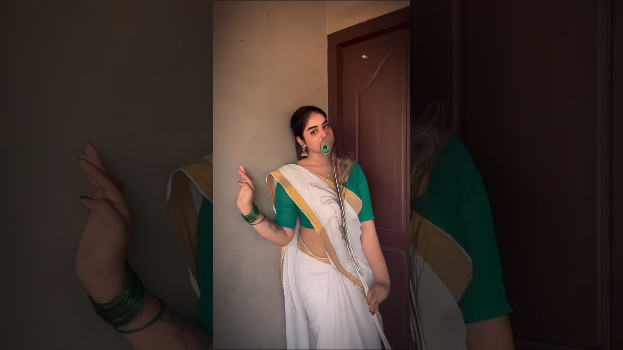 Athira rudra🤍#saree #traditional