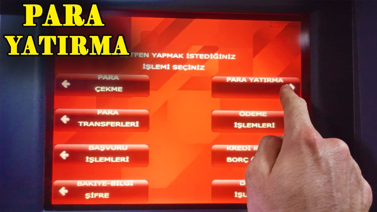 ATM'den Hesaba Para Yatırma - ZİRAAT ATM - ATM Para Yatırma