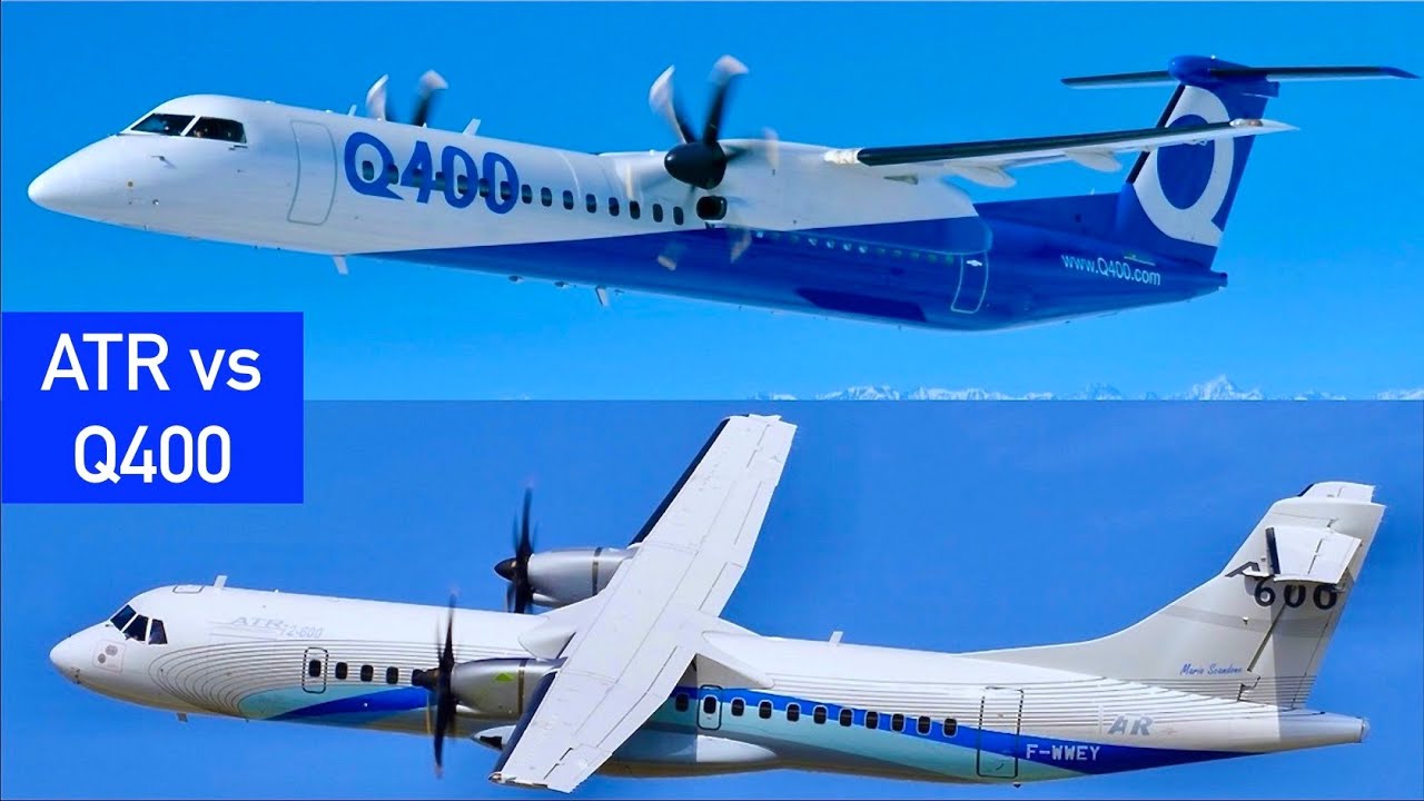 ATR 72 vs Bombardier Q400/ Dash 8: Turboprop Aircraft comparison!