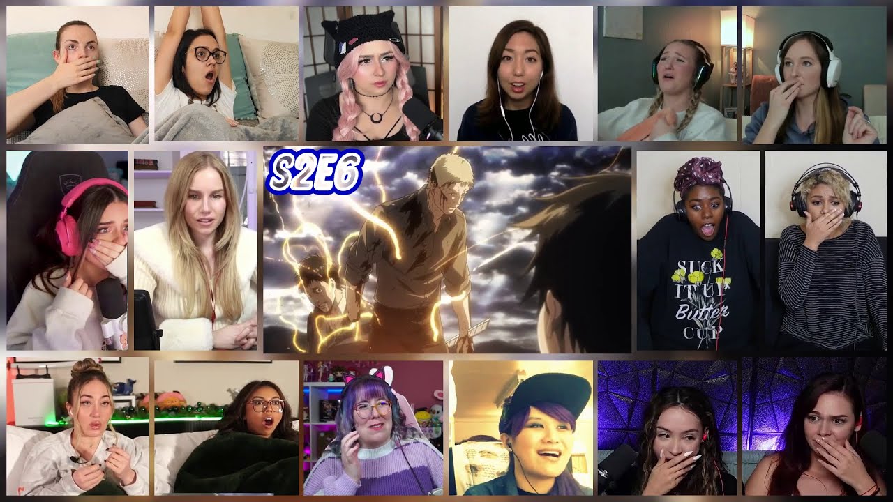 Attack on Titan Season 2 Episode 6 Girls Reaction Mashup |  進撃の巨人