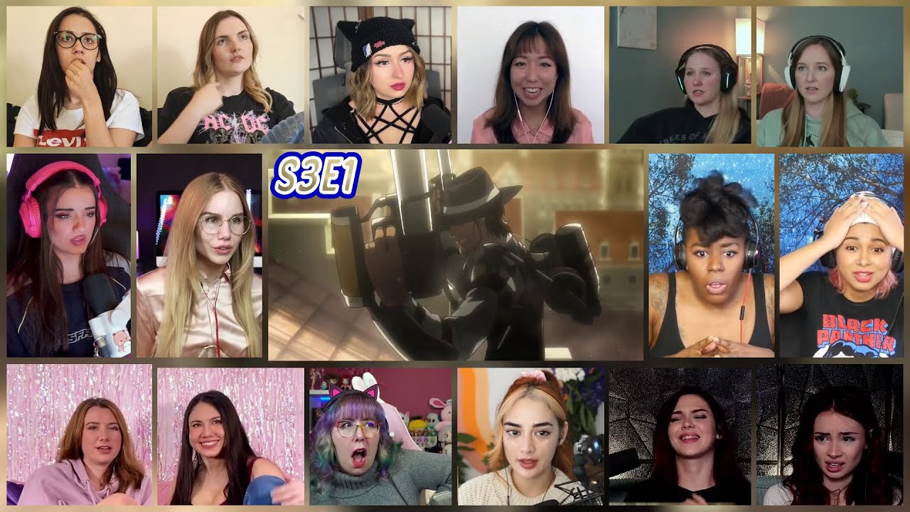 Attack on Titan Season 3 Episode 1 Girls Reaction Mashup |  進撃の巨人