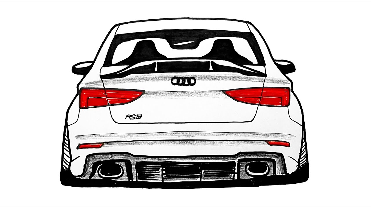 AUDİ RS3 Nasıl Çizilir - Adım Adım Audi Araba Çizimi - Kolay Yoldan Araba Çizimleri