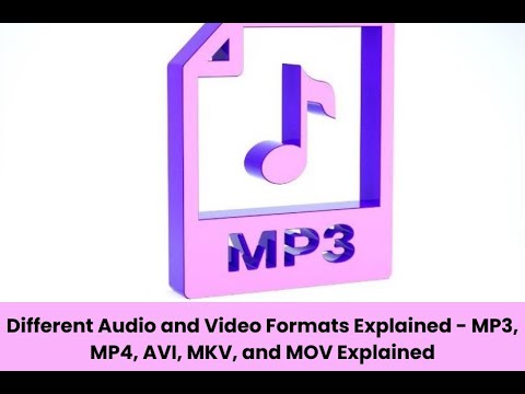 Audio and Video Formats Explained - MP3, MP4, AVI, MKV, and MOV Explained