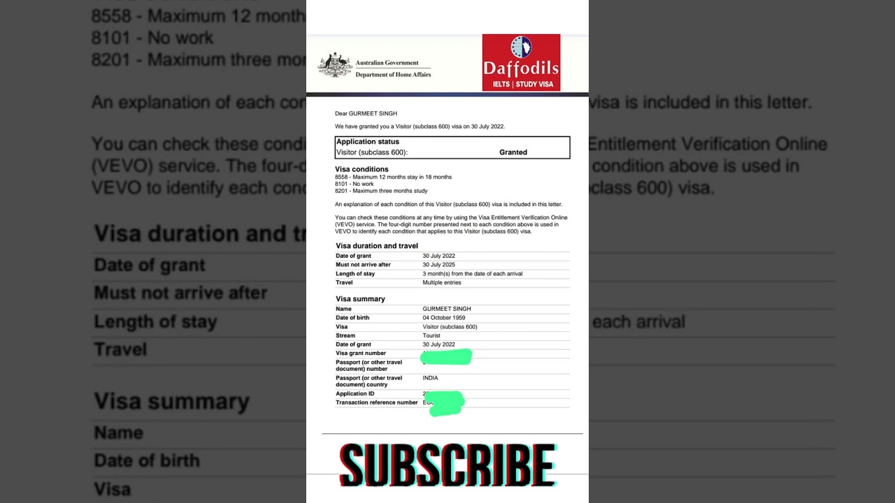 Australia visitor visa approval in 2 days🇦🇺🇦🇺🇦🇺🇦🇺