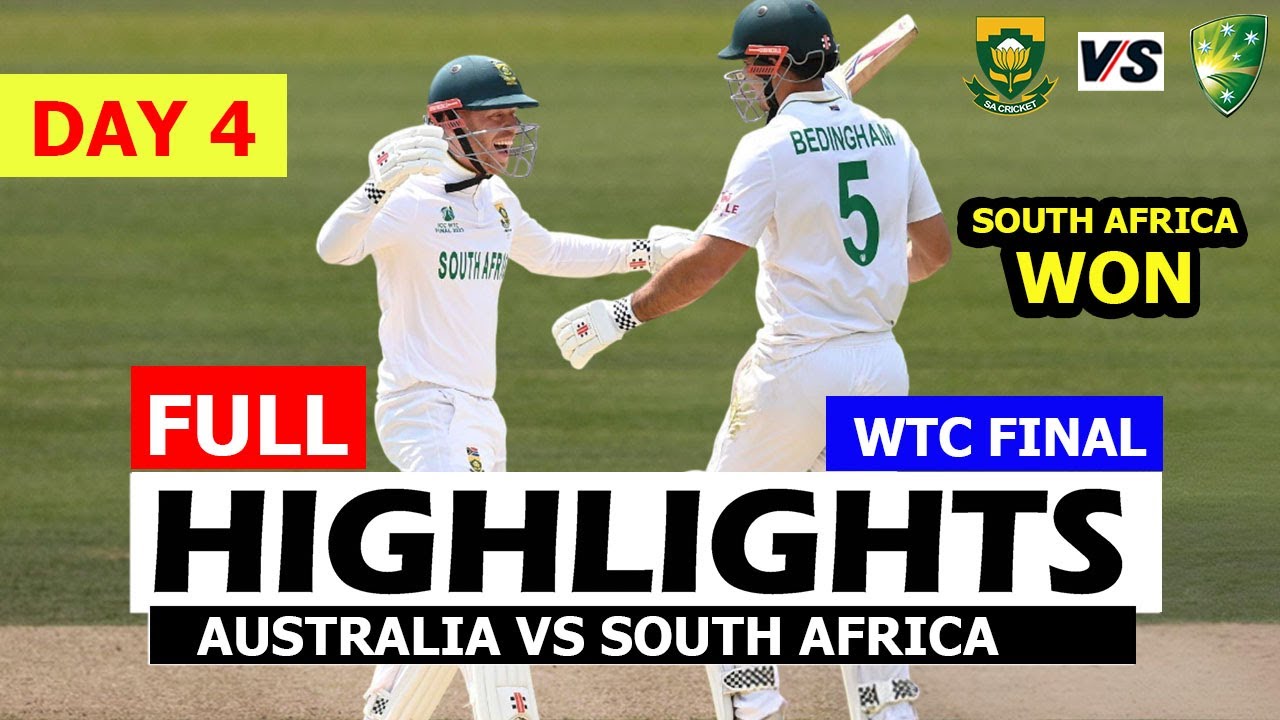 AUSTRALIA VS SOUTH AFRICA WTC FINAL FULL HIGHLIGHTS 2025 TEST MATCH DAY 4 | AUS VS SA