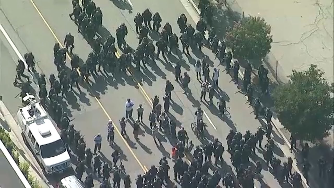 Authorities detain protesters in day 5 of anti-ICE demonstrations in downtown L.A.