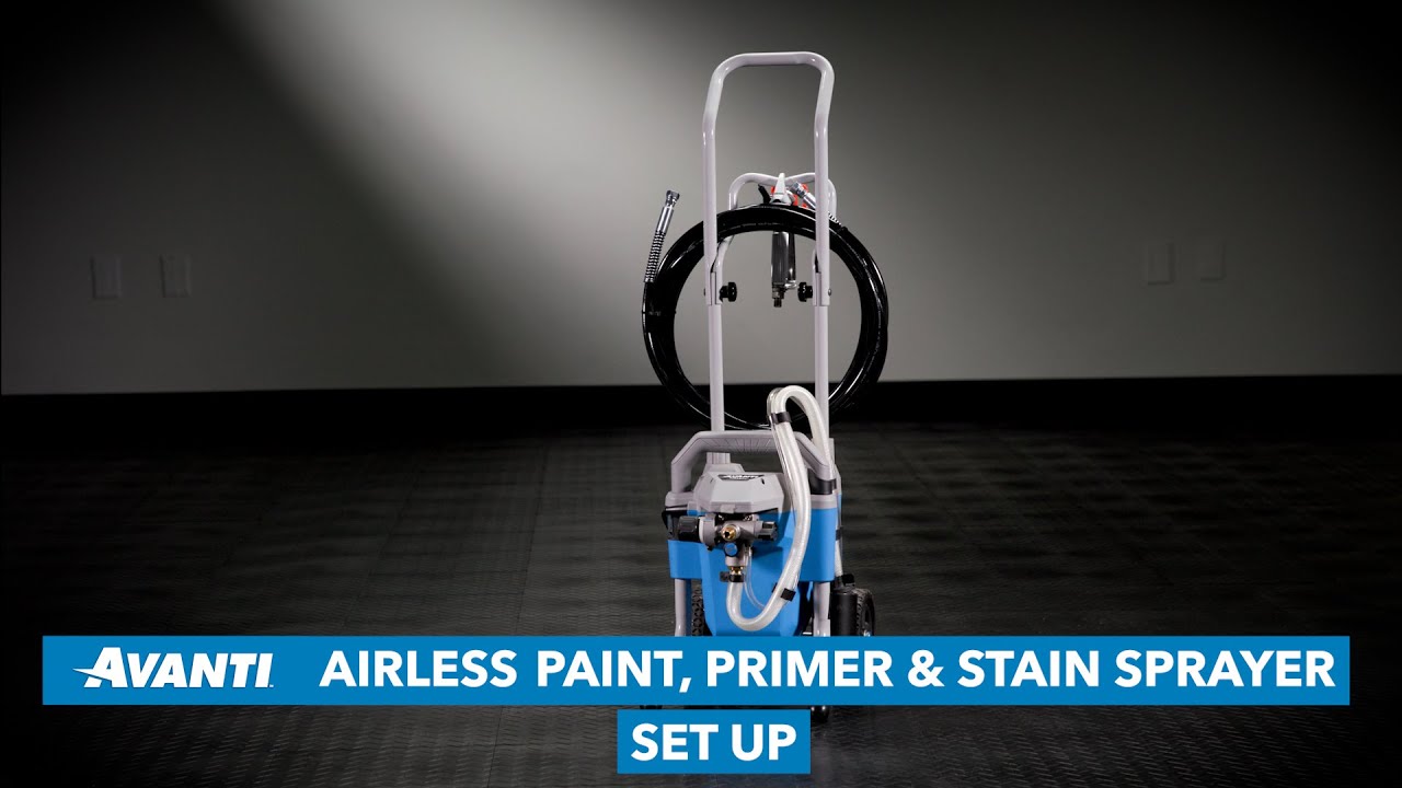 Avanti Airless Paint, Primer, & Stain Sprayer Kit Set Up