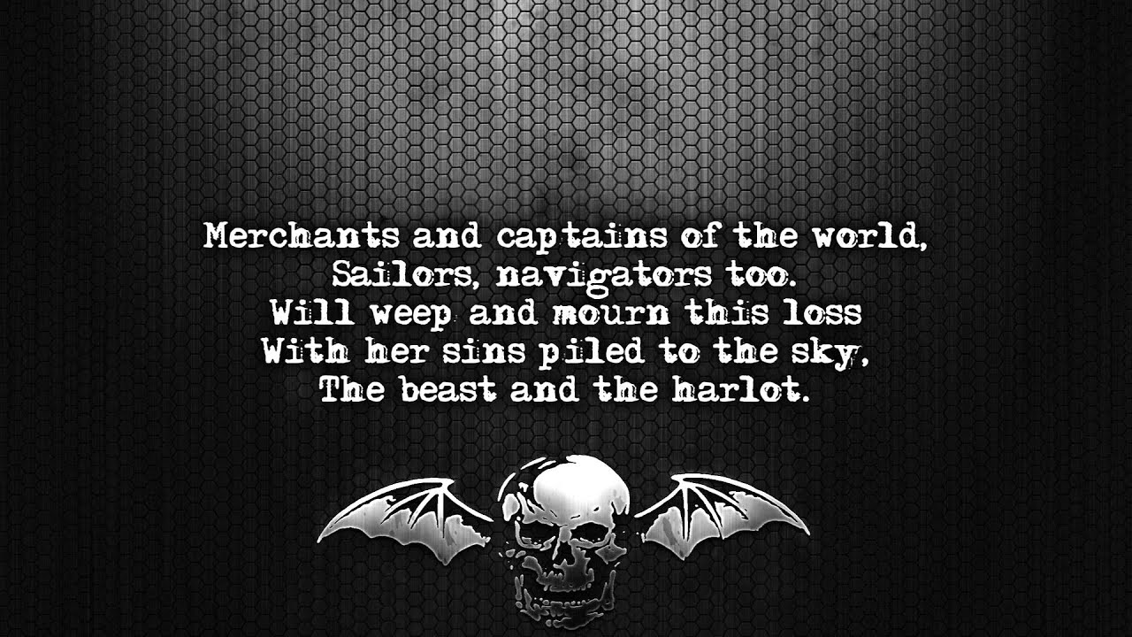 Avenged Sevenfold - Beast And The Harlot [Lyrics on screen] [Full HD]
