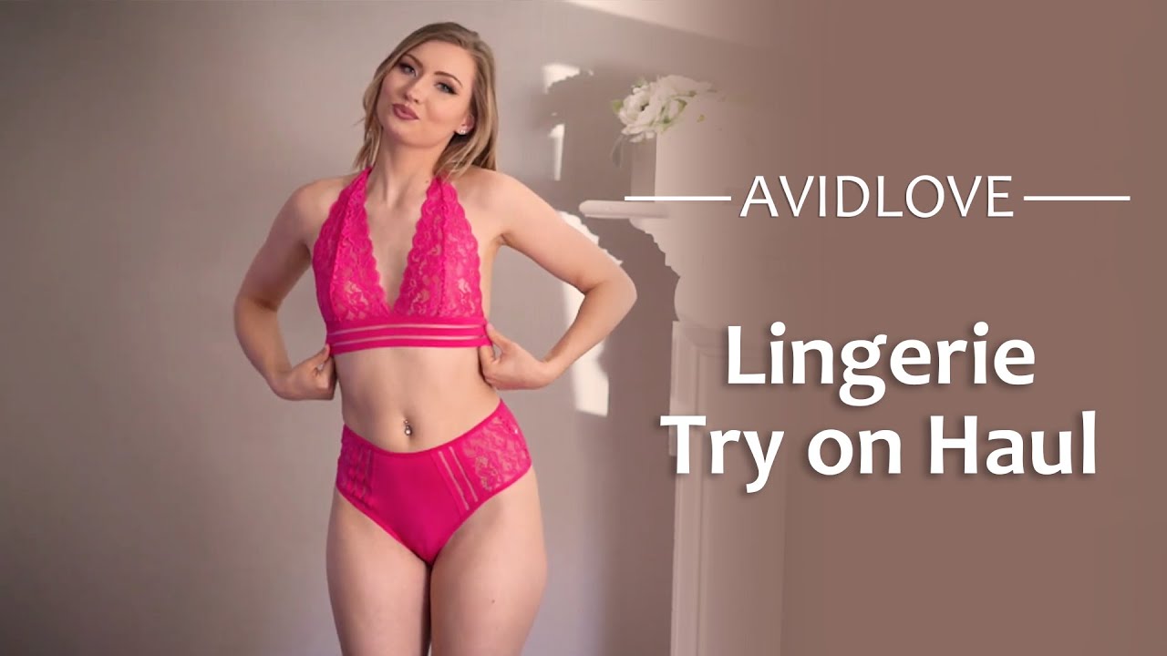 Avidlove | Try On Haul with Emma Sirus | Cute Pink  Lingerie for 2023