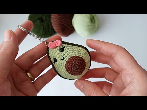Avokado Anahtarlık Yapımı 🥑| Amigurumi Avokado Anahtarlık