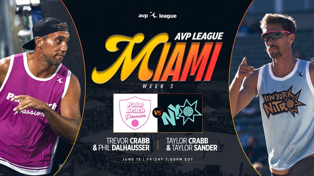 AVP LEAGUE WEEK 3 - MIAMI, FL | Palm Beach Passion v New York Nitro – Men’s Match