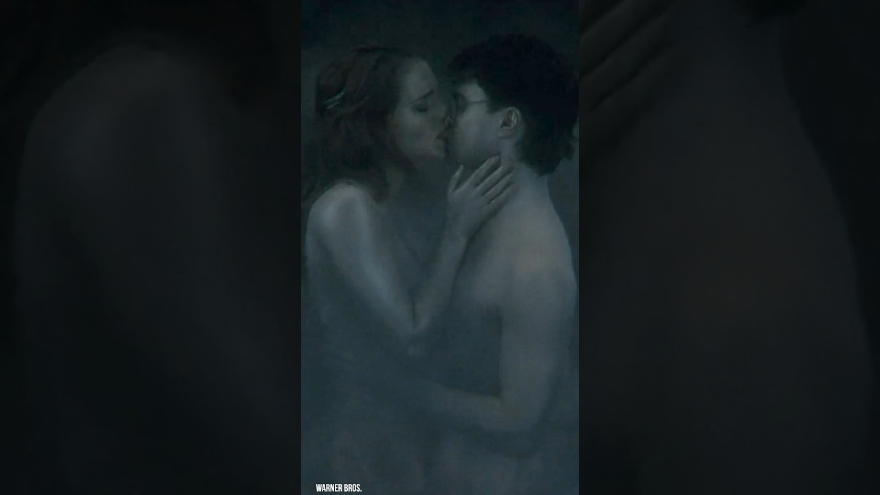 Awkward Harry and Hermione Kiss Behind The Scenes #harrypotter