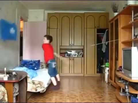 Ay blyat (russian kid hits himself with a stick)