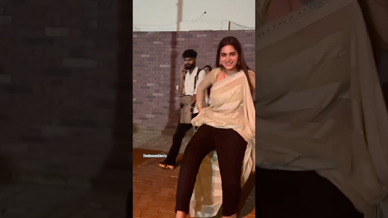 Ayesha Khan wear black trouser under the saree😄🔥|The Unseen Shorts #ayeshakhan #theunseenshorts