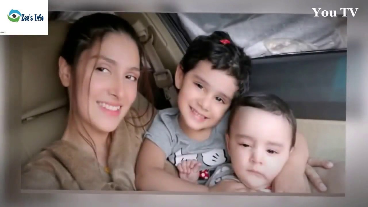 Ayeza Khan With Her Son Rayan And Daughter Hoorain Taimoor