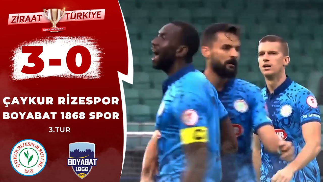 Çaykur Rizespor 3-0 Boyabat 1868 Spor MAÇ ÖZETİ (Ziraat Türkiye Kupası 3.Tur Maçı) / 18.10.2022