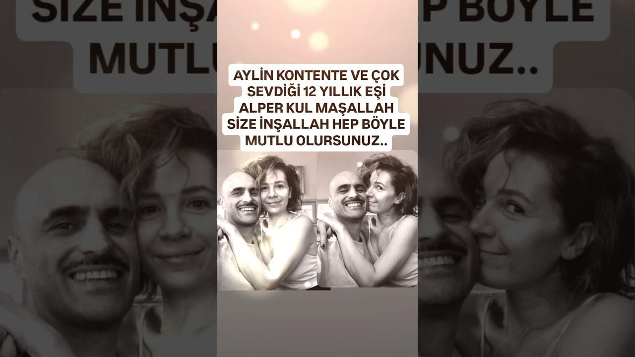 AYLİN KONTENTE VE ÇOK SEVDİĞİ 12 YILLIK EŞİ ALPER KUL MAŞALLAH SİZE İNŞALLAH HEP BÖYLE MUTLU OLURS..