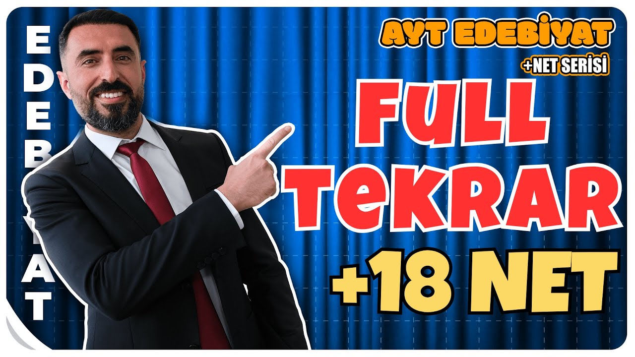 AYT EDEBİYAT FULL TEKRAR 2025 PDF / +18 NET 🚀 / Hedef 24 NET 🎯
