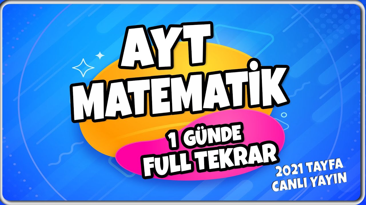 AYT MATEMATİK FULL TEKRAR  | Konu Anlatım + 345  AYT Matematik Soru Bankası