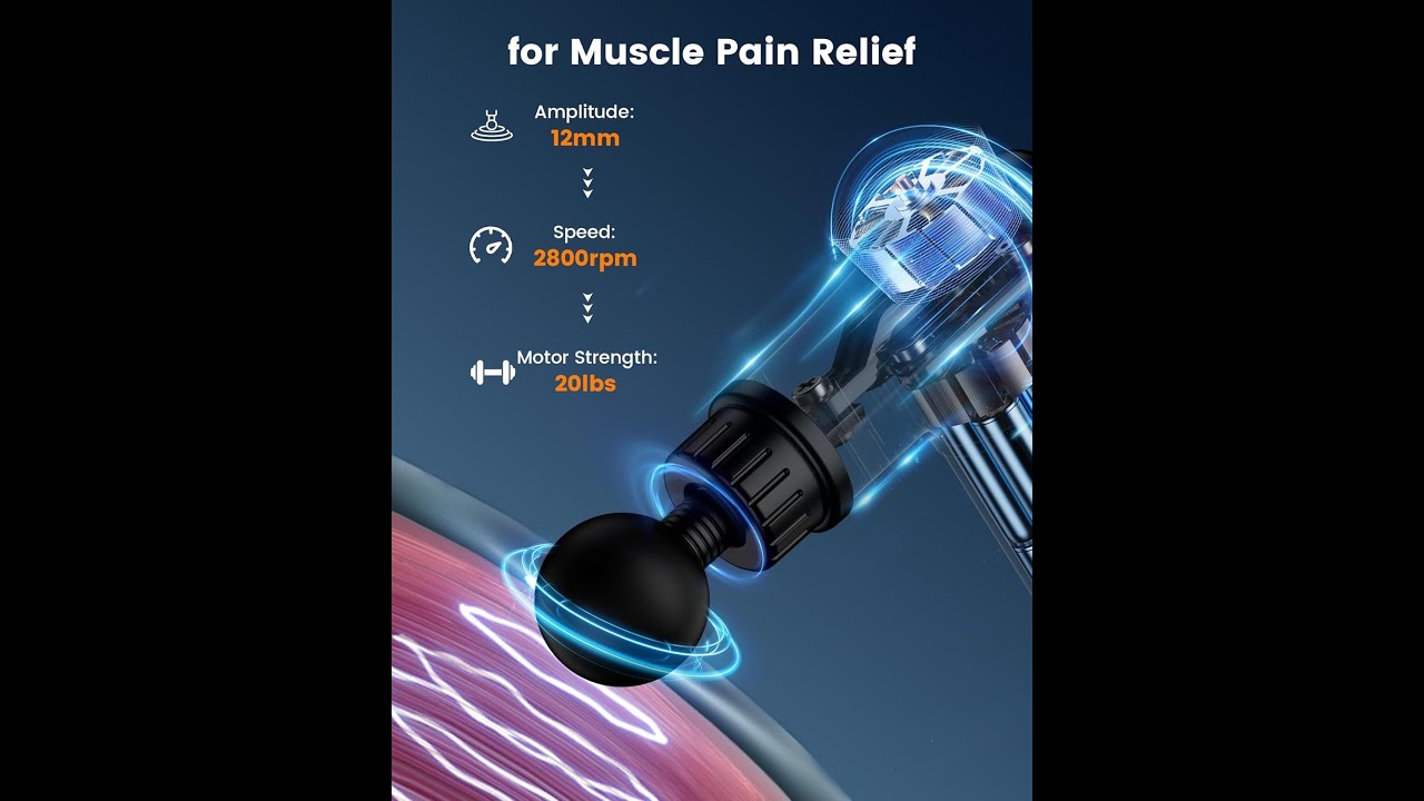 AYURA Massage Gun Deep Tissue, Percussion Muscle Massager Gun Handheld Back Massager for Pain Relief