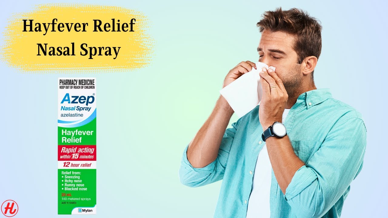 Azep Hayfever Relief Nasal Spray - Fast Acting Antihistamine for Hayfever Symptoms