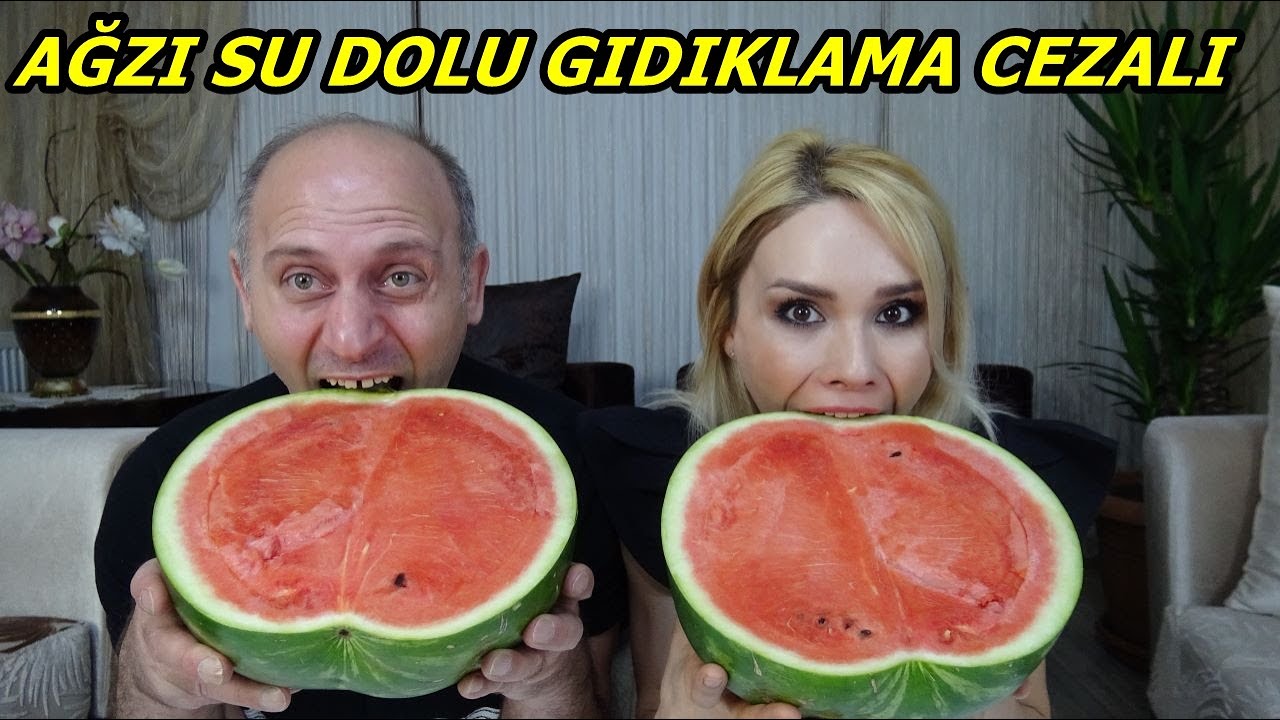 AĞZI SU DOLU GIDIKLAMA CEZALI KARPUZ CHALLENGE! RUKİYE ÇETİNKAYA