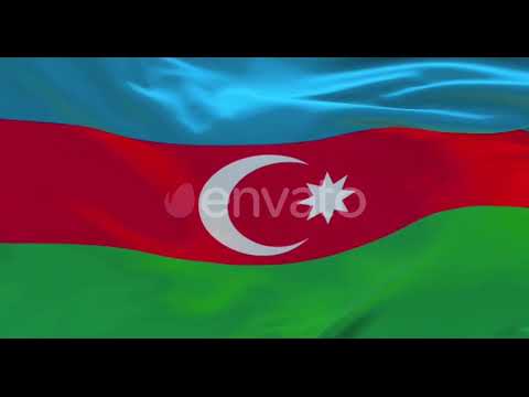 Azərbaycan Bayrağı Dalğalı 4k (stock footage)