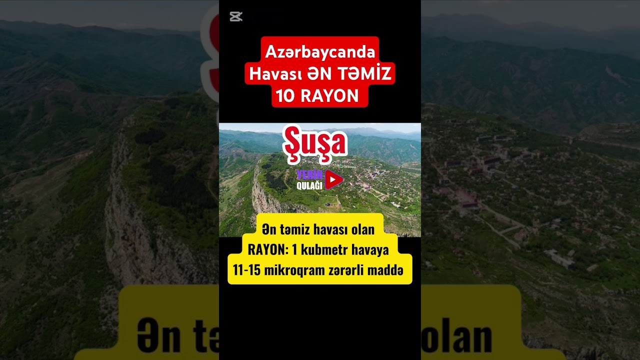 Azərbaycanda havası ən təmiz 10 rayon