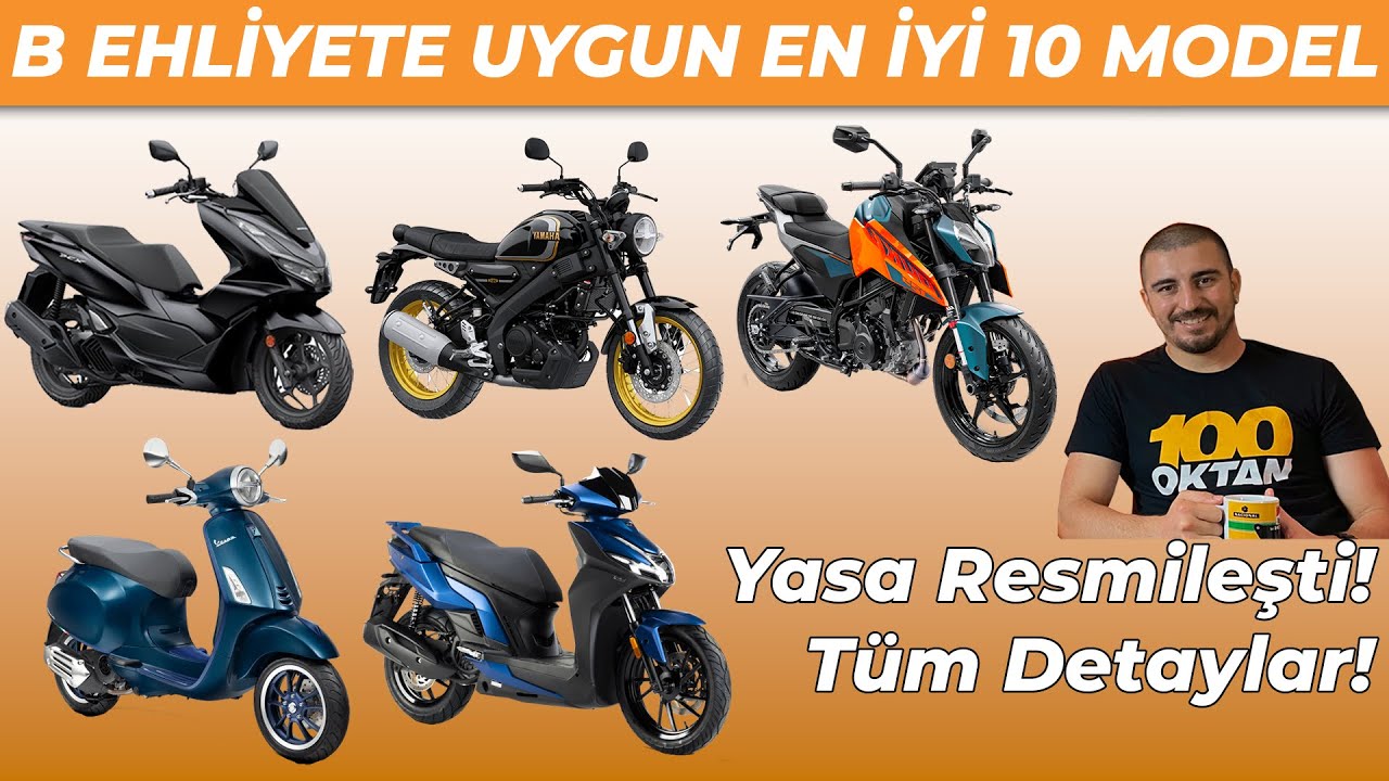 B Ehliyet İle Sürülebilecek 10 Motosiklet! Yasa Resmileşti!