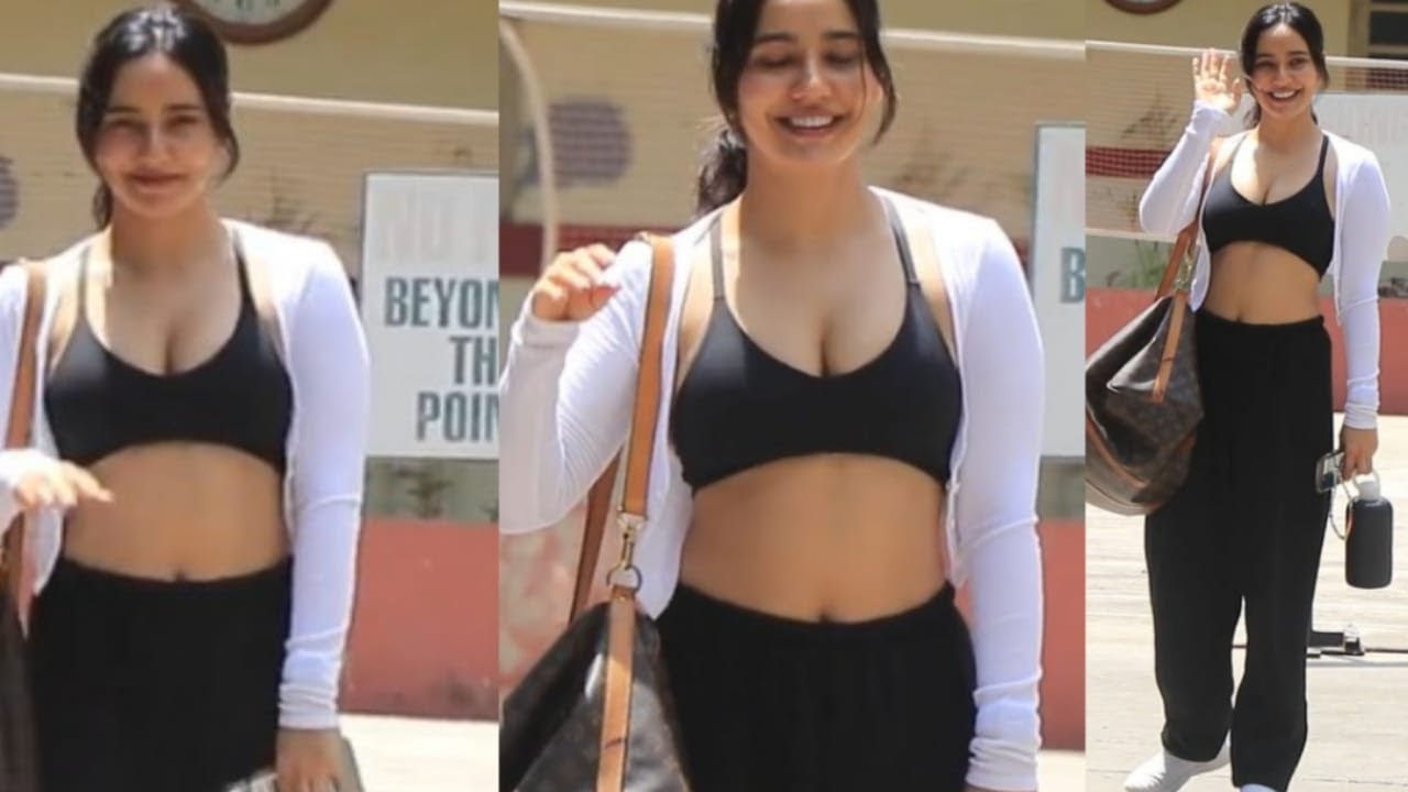 Baapre!!Baap 😱Neha Sharma flaunt her Huge Cleavage as she Snapped Outside Gym in Bandra News