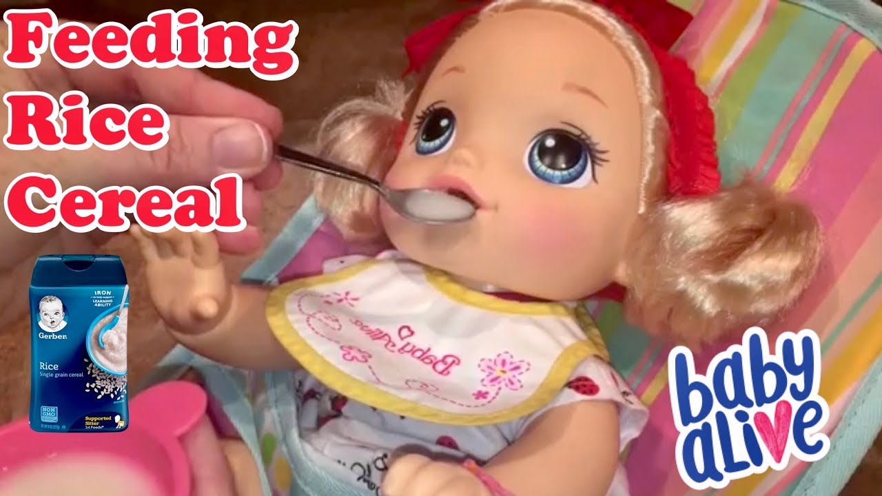 Baby alive Baby Go Bye Bye Feeding Rice Cereal and playtime