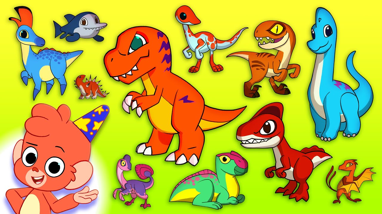 Baby Dinosaur ABC | Learn the Alphabet with 26 CARTOON BABY DINOSAURS | T is for T-REX | Club Baboo