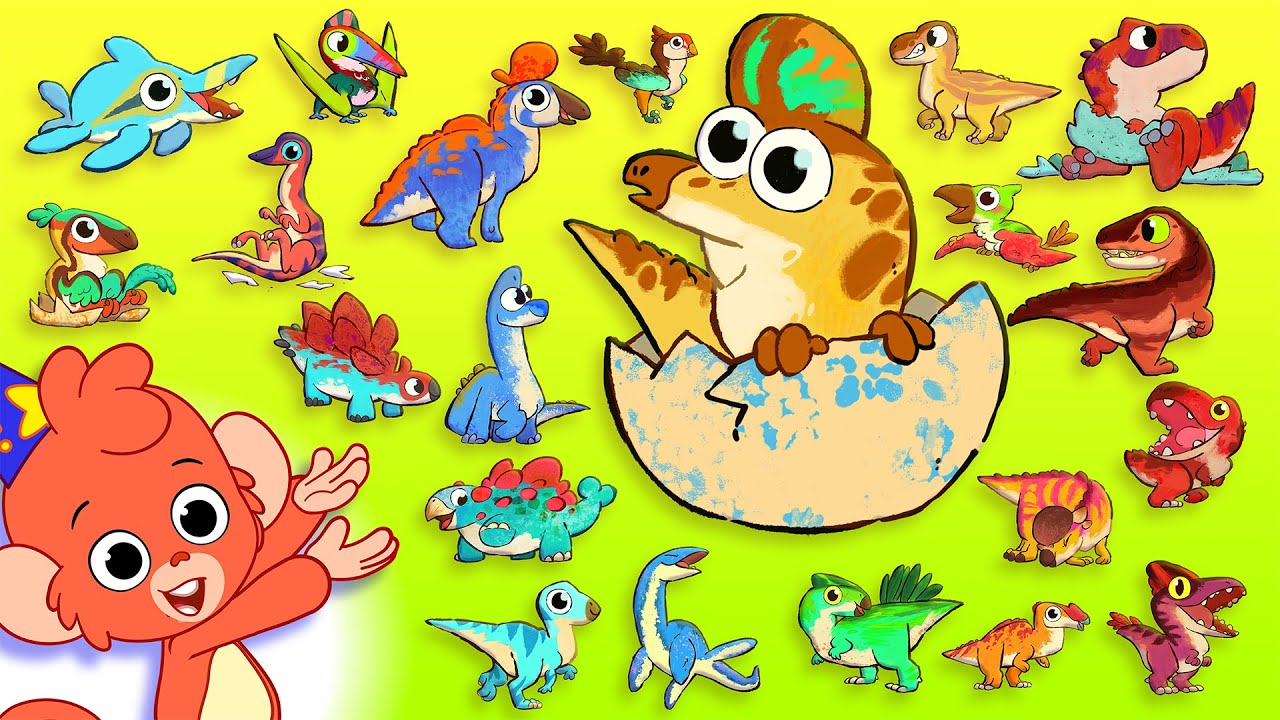 Baby Dinosaur ABC | Learn the Alphabet with 26 CARTOON BABY DINOSAURS | T is for T-REX | Club Baboo