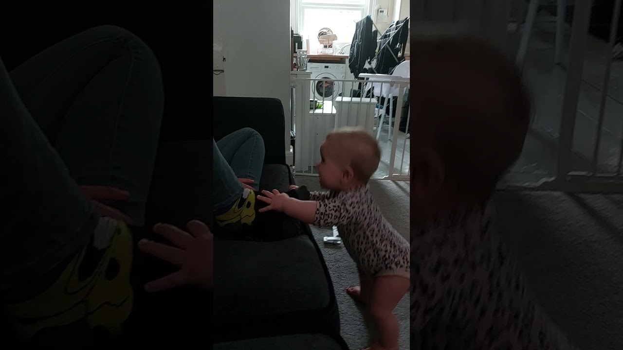 Baby Doesn't Like The Smell Of Mummy's Work Feet🤣