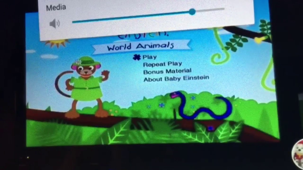 Baby Einstein world animals 2003 dvd menu