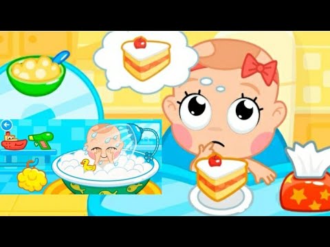 Baby game for kids - baby care game - feed - bath - sleep!!!