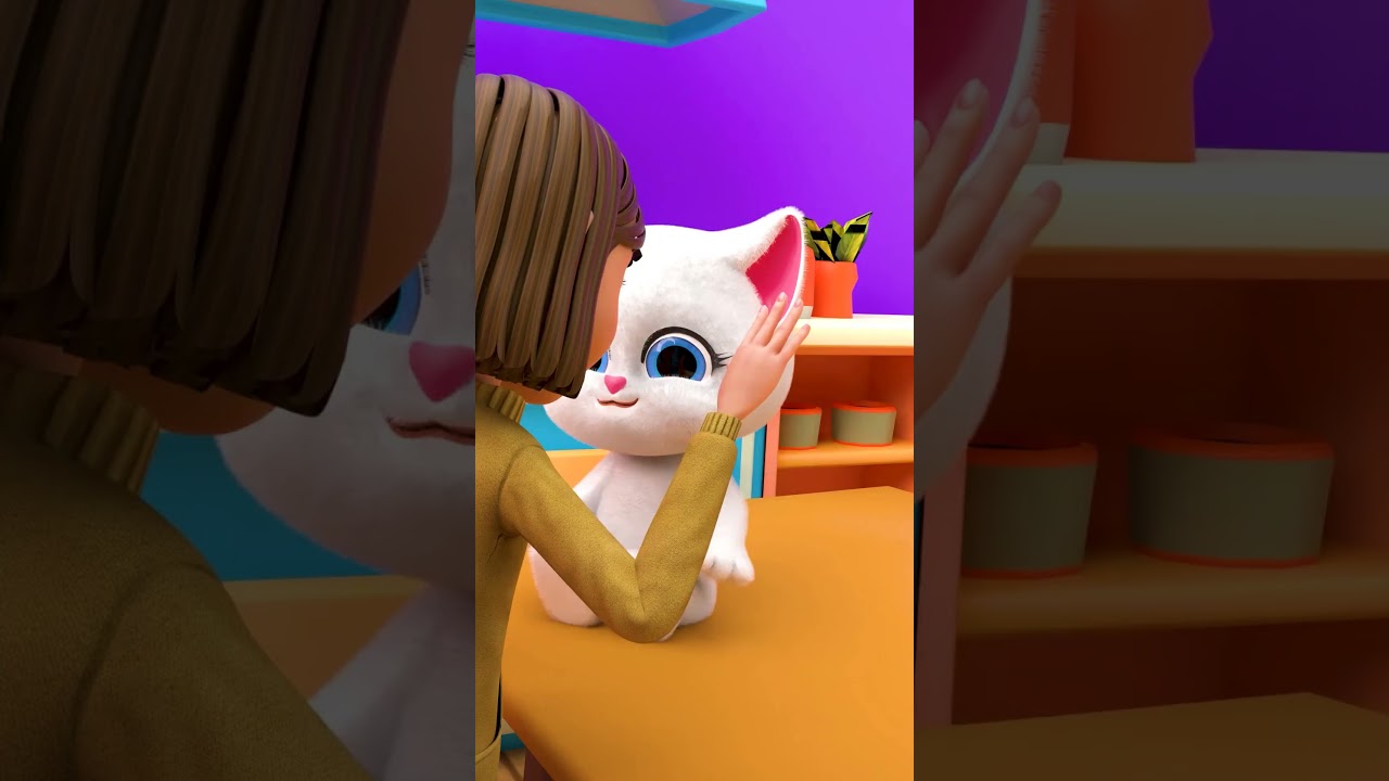 BABY KITTY GOT SCARED! 🤣😈 #shorts #3d #funny