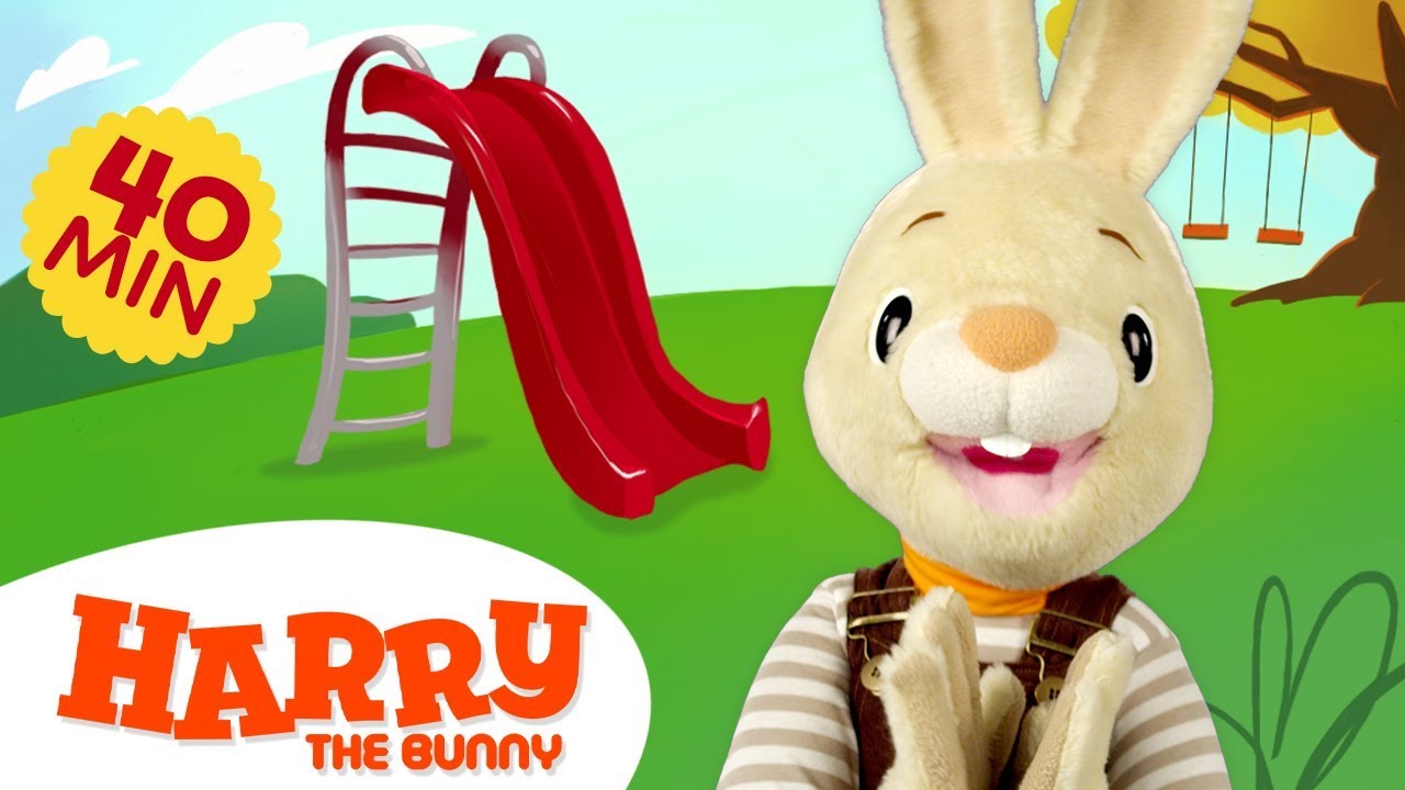 Baby Learning First Words with Harry the Bunny | Educational Family Fun Videos for Toddlers & Babies
