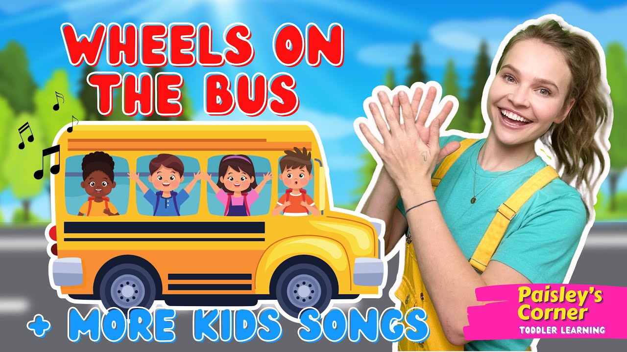 Baby Learning Videos - Wheels on the Bus + More Kids Songs & Nursery Rhymes | Videos for Toddlers
