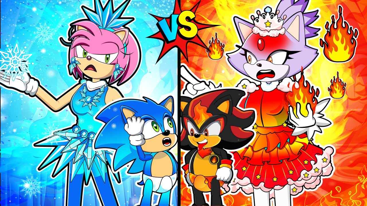 Baby SONIC Vs Baby Shadow, But They Are Elemental | Sonic Sad Story | Sonic The Hedgehog 2 Animation