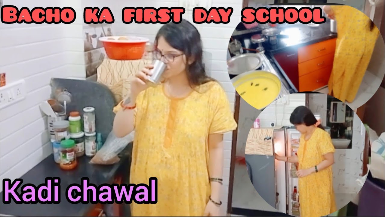Bacchon ka first day school🧑‍🎓or maa ki duty shuru🤷Kadi chawal se suruvat @soniyatwinsmomvlogs